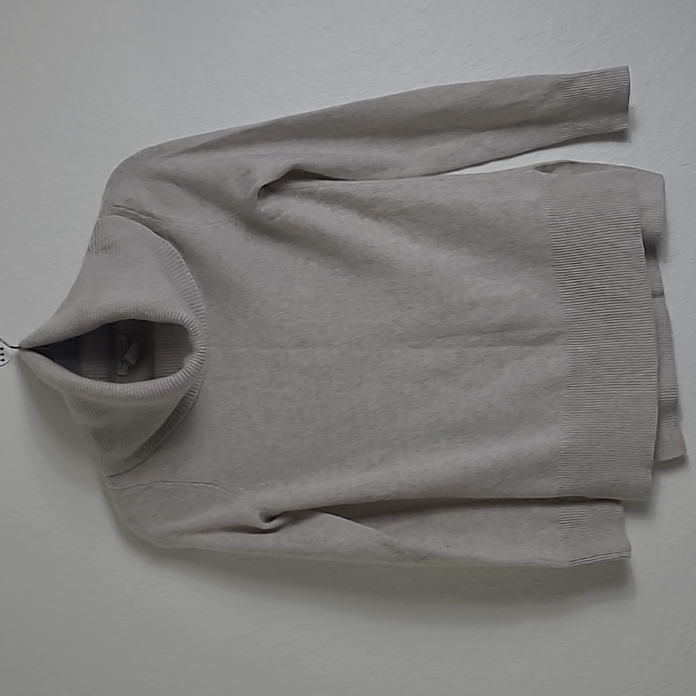 Vertical Design Cashmere  2 Ply Sweater Top Size S